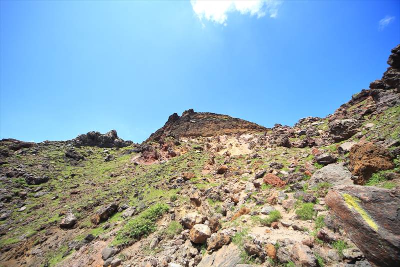 阿蘇山 砂千里ヶ浜から中岳の区間