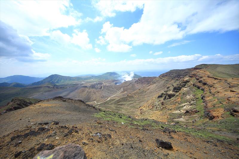 阿蘇山 砂千里ヶ浜から中岳の区間