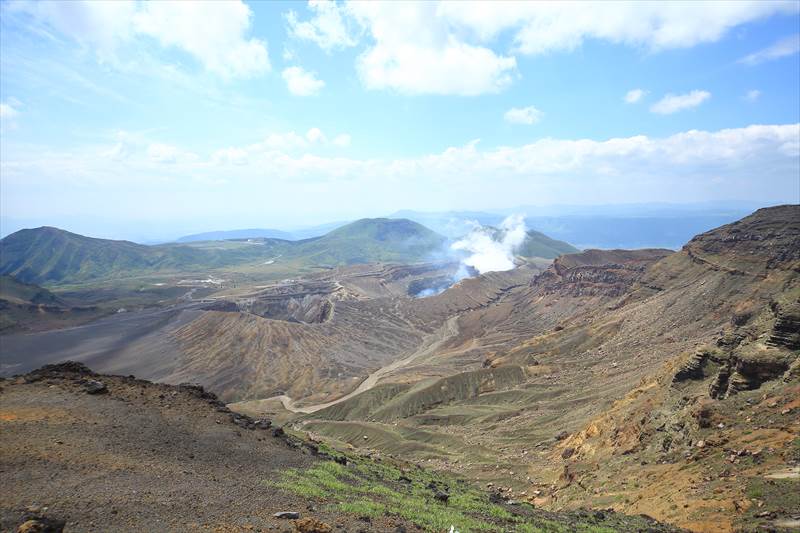 阿蘇山 中岳付近からの景色