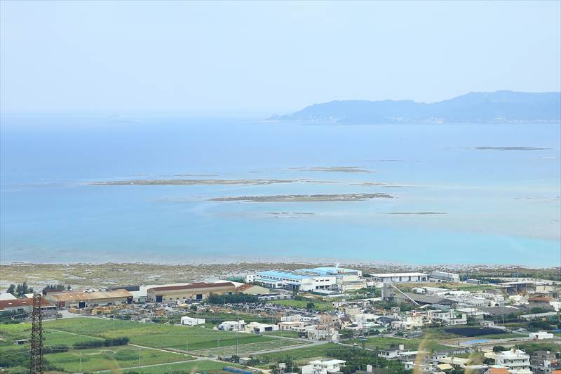 中城城跡から見える海